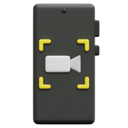 Smartphone Video Recording 3D Icon