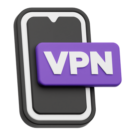 Smartphone Vpn  3D Icon