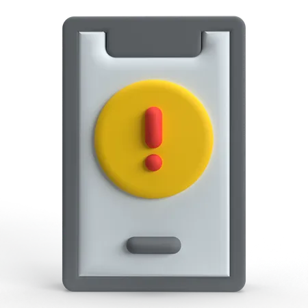 Smartphone Warning  3D Icon