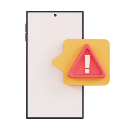 Smartphone Warning  3D Icon