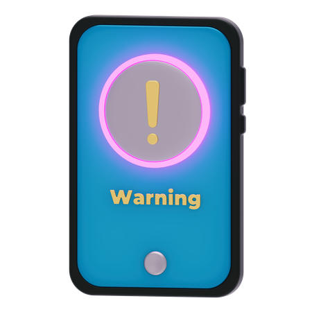 Smartphone Warning  3D Icon