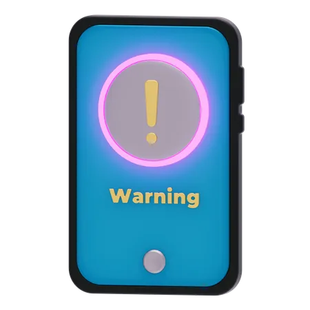 Smartphone Warning  3D Icon