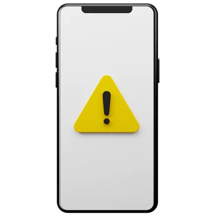 Smartphone Warning  3D Illustration