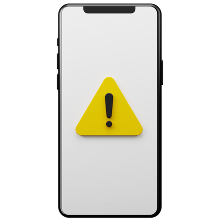 Smartphone Warning 3D Illustration