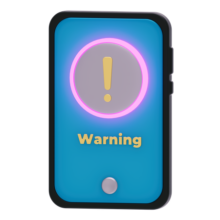 Smartphone Warning 3D Icon