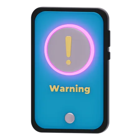 Smartphone Warning 3D Icon