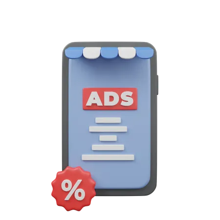 Smartphone-Werbung  3D Icon