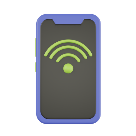 Smartphone wi-fi  3D Icon