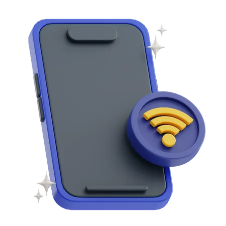 Smartphone wi-fi  3D Icon