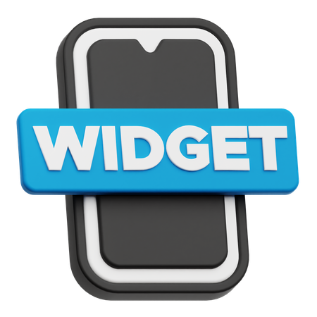 Smartphone Widget  3D Icon