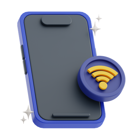 Smartphone Wifi  3D Icon