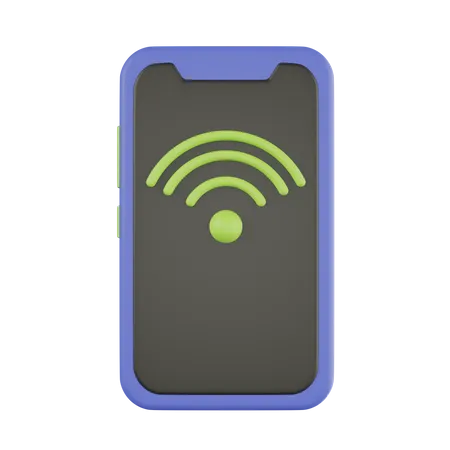 Smartphone Wifi  3D Icon