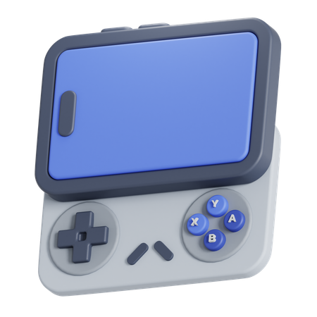 Smartphone with controller  3D Icon