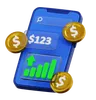 Smartphone with Finance App Icon for Digital Banking