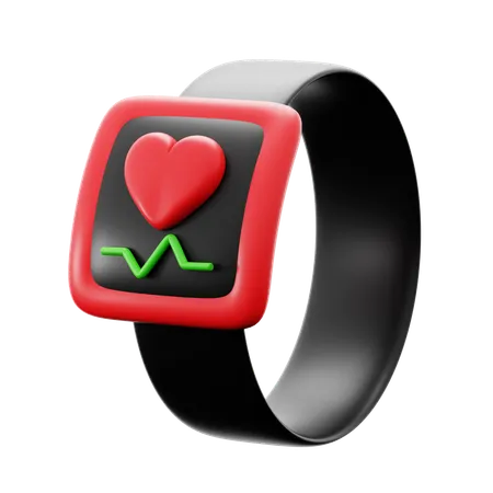Smartwatch Sport Wear Tech App Device Gym Fitness Sport Health Tracker 3 D Icon Illustration Render Design 3D Icon