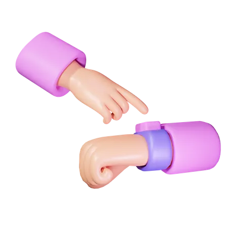 Hand And Watch 3 D Illustration 3D Icon