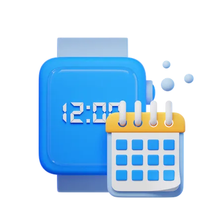 Smartwatch Calendar 3D Icon download in PNG, OBJ or Blend format