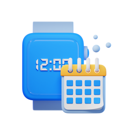 Calendrier de la montre intelligente  3D Icon