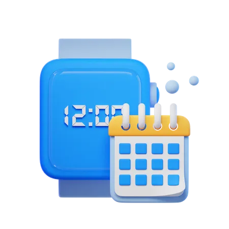 Calendrier de la montre intelligente  3D Icon