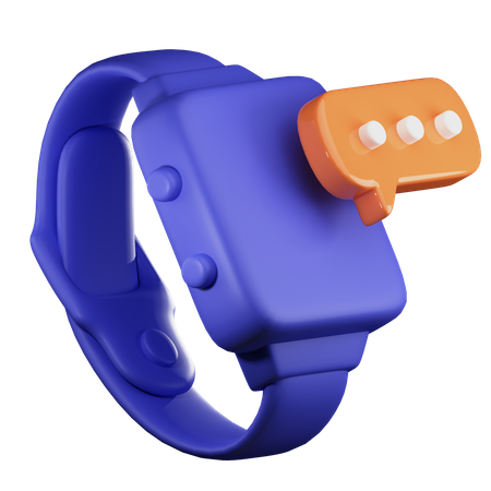 Smartwatch Chat  3D Illustration