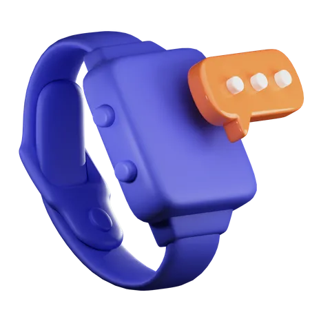 Smartwatch Chat  3D Illustration