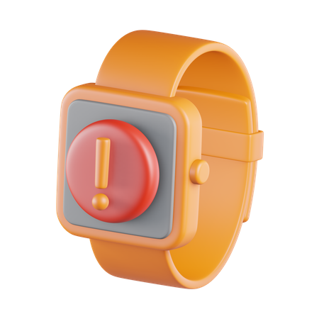 Alerte d'exclamation de la montre intelligente  3D Icon