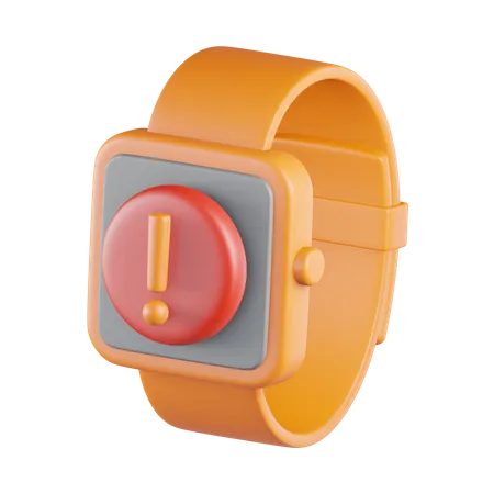 Alerte d'exclamation de la montre intelligente  3D Icon