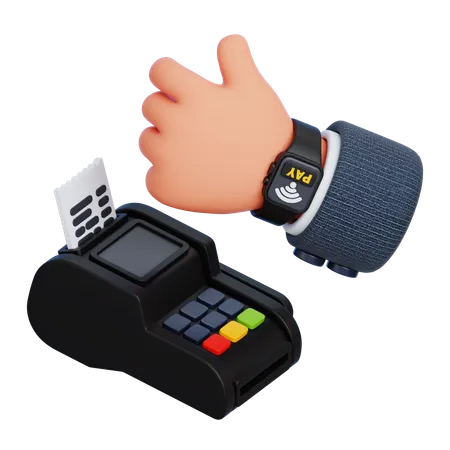 Paiement par montre intelligente  3D Icon