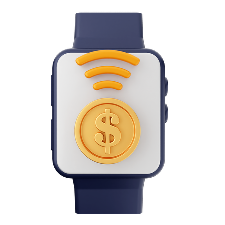 Paiement par montre intelligente  3D Icon