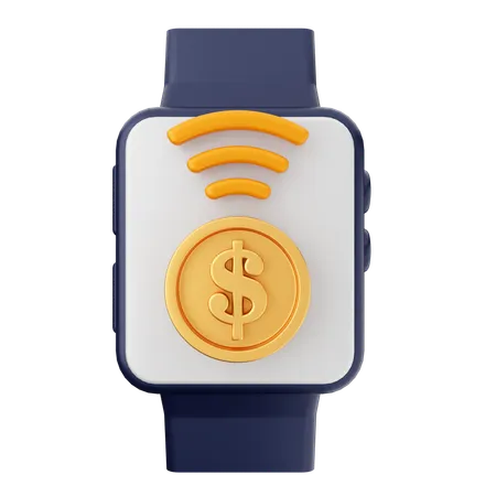 Paiement par montre intelligente  3D Icon