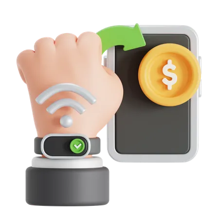 Smartwatch payment  3D Icon