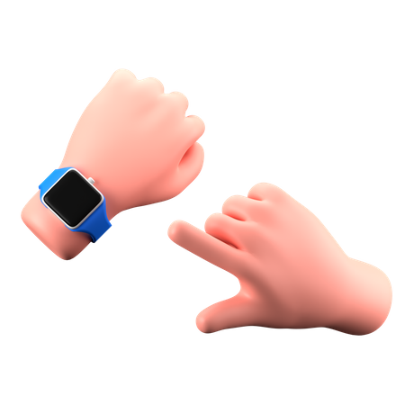 Smartwatch Touching  3D Icon