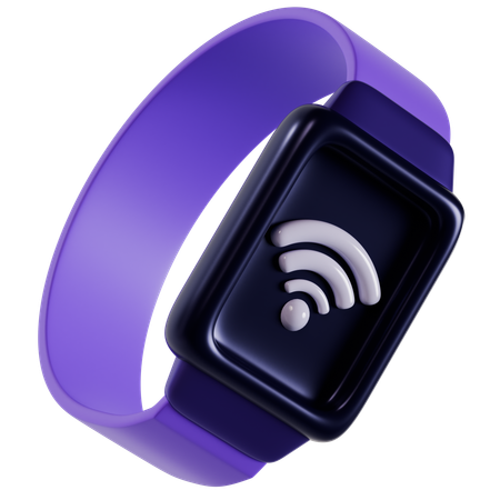 Smartwatch Wireless Connectivity  3D Icon