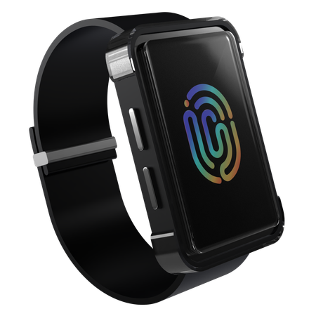 Smartwatch With Biometric Scanner  3D Icon