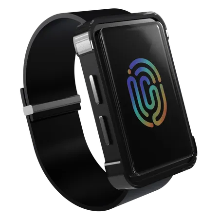 Smartwatch With Biometric Scanner  3D Icon