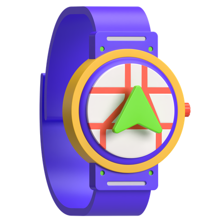 Smartwatch With Navigation  3D Icon