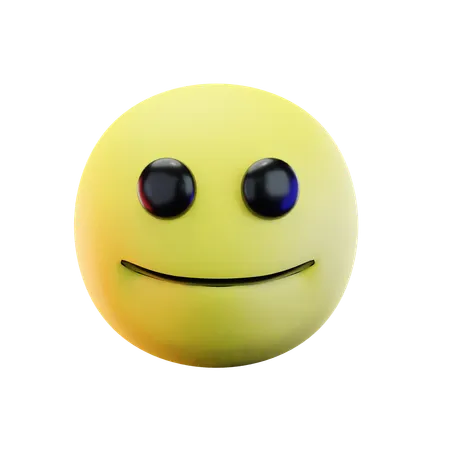 3 D Render Ironic Smile Emoji 3 D Illustration 3D Icon