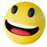 3d smile emoji illustration
