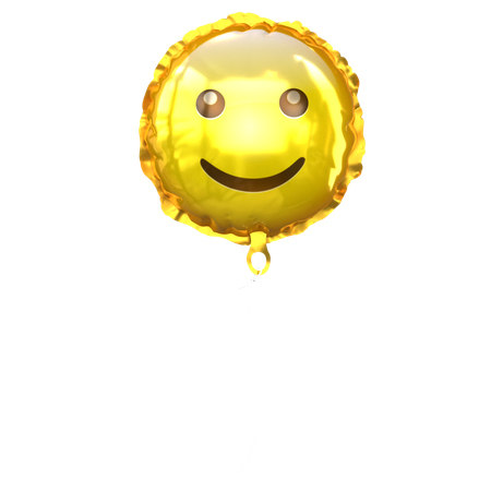 Smile Emoji Balloon  3D Icon