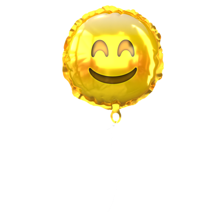 Smile Emoji Balloons  3D Icon