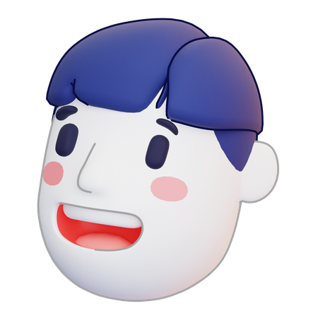 笑顔の男  3D Icon