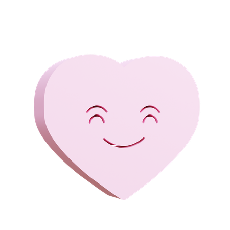 Smile Heart  3D Icon