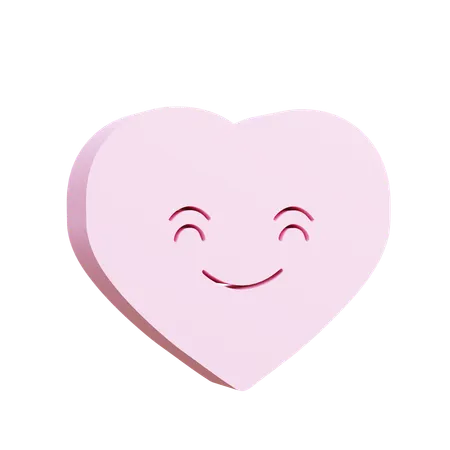 Smile Heart  3D Icon