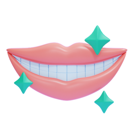 Smile with Clean Teeth  3D Icon