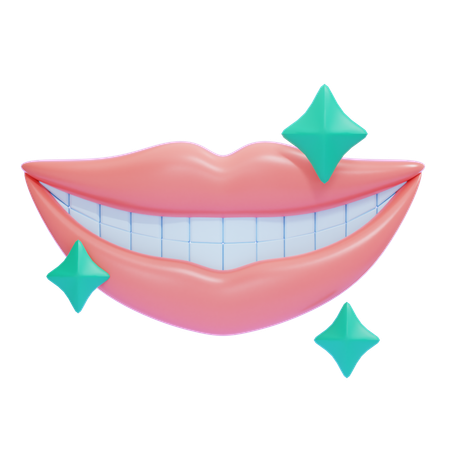 Smile with Clean Teeth  3D Icon