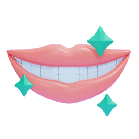 Smile with Clean Teeth  3D Icon