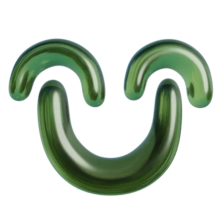 Smiley-abstrakte Form  3D Icon