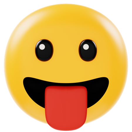 Smiley avec la langue tirée  3D Icon