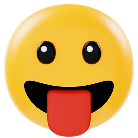 Smiley avec la langue tirée  3D Icon