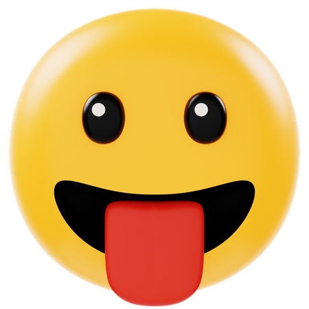 Smiley com lingua de fora  3D Icon